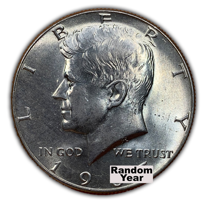 1965-1970 40% Silver Kennedy Half Dollar (Random Year)