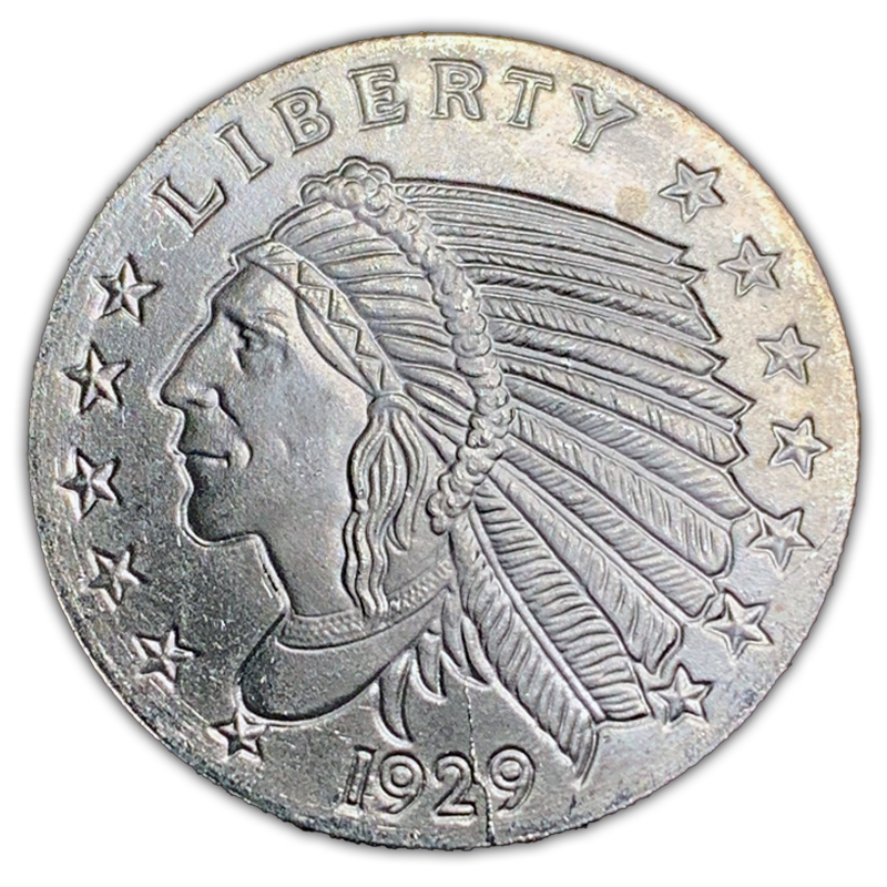 1/4 oz Golden State Mint Incuse Indian Silver Round