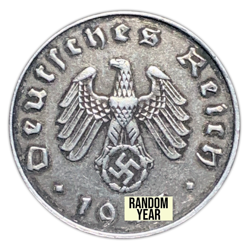 Third Reich Emergency Issue 10 Reichspfennig Zinc Coin