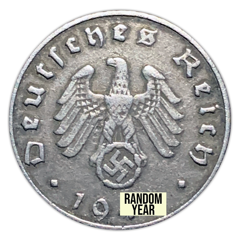 Third Reich Emergency Issue 5 Reichspfennig Zinc Coin