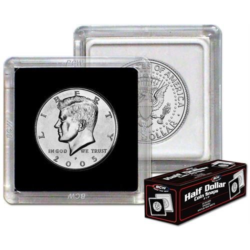 BCW 2×2 Half Dollar Coin Snap (Box of 25)