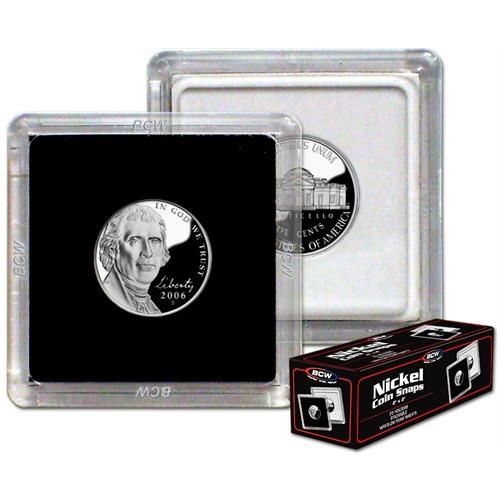 BCW 2×2 Nickel Coin Snap (Box of 25)