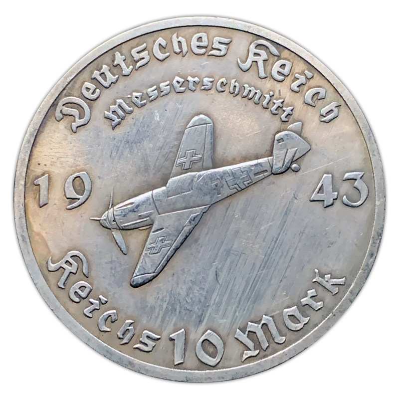 Nazi Germany 1943 Luftwaffe Commemorative Coin (Messerschmitt)