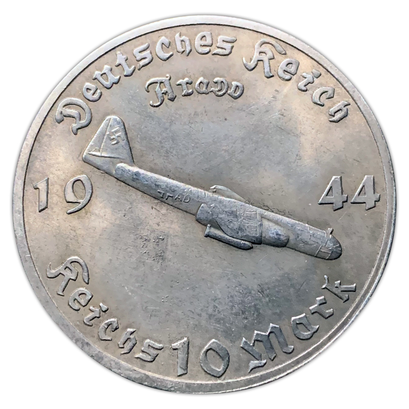 Nazi Germany 1944 Luftwaffe Commemorative Coin (Arodo)