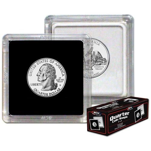 BCW 2×2 Quarter Dollar Coin Snap (Box of 25)