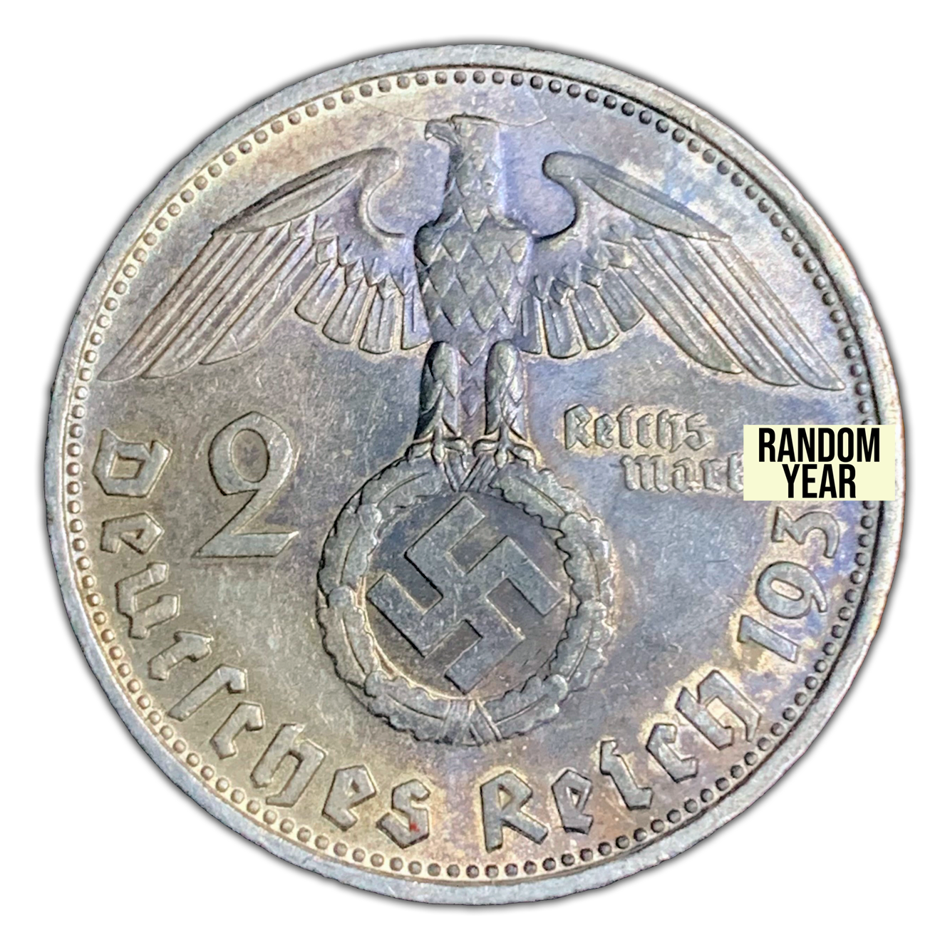 Cull Third Reich 2 Reichsmark Hindenburg Silver Coin